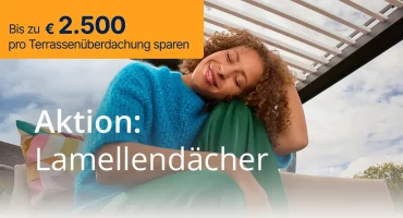 Bis zu 2.500 Euro pro Terrassenüberdachung sparen