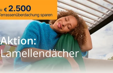 Bis zu 2.500 Euro pro Terrassenüberdachung sparen