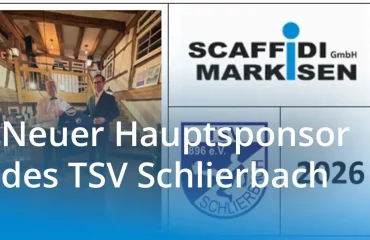 Carmelo Scaffidi bei der Trikotübergabe: Scaffidi GmbH ist neuer Hauptsponsor des TSV Schlierbach 2026